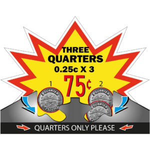 75c Price Decal for Large Machines - Red (1+2)